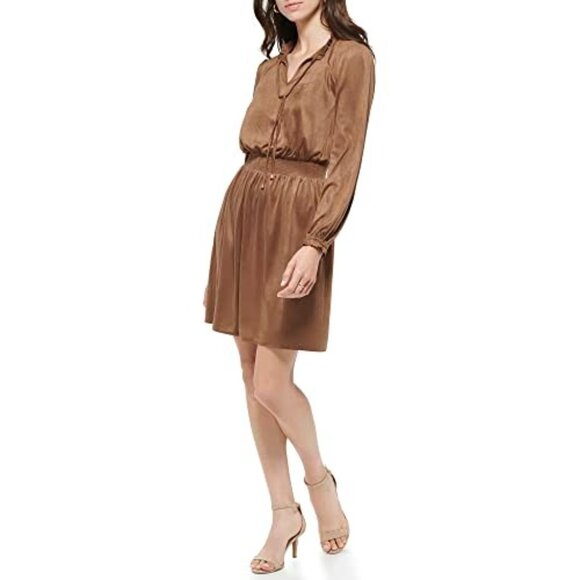 New Tommy Hilfiger Women's Brown Dress Size 10 US with Tags - Picture 3 of 5